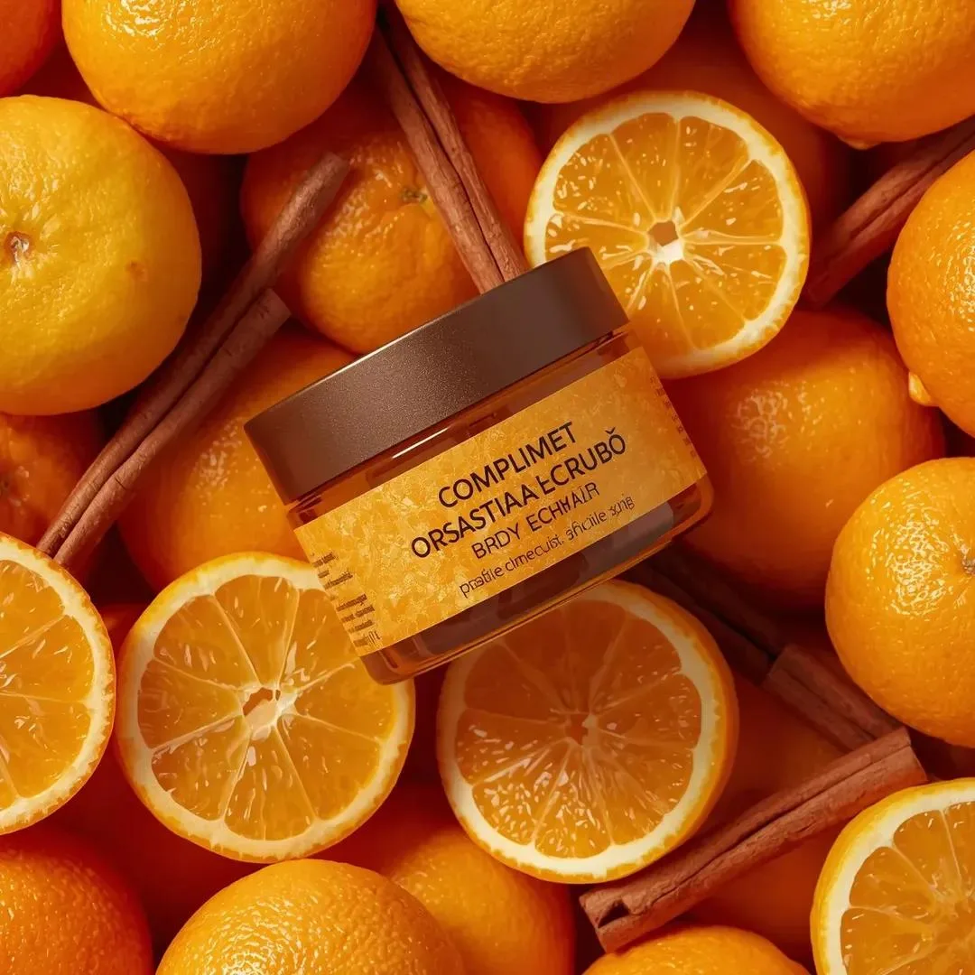 Warm autumn orange cinnamon jar — After
