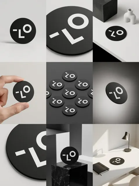 High end brand visual mockup