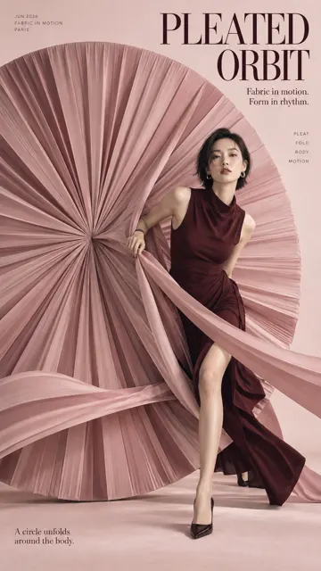 High fashion circular editorial poster series
