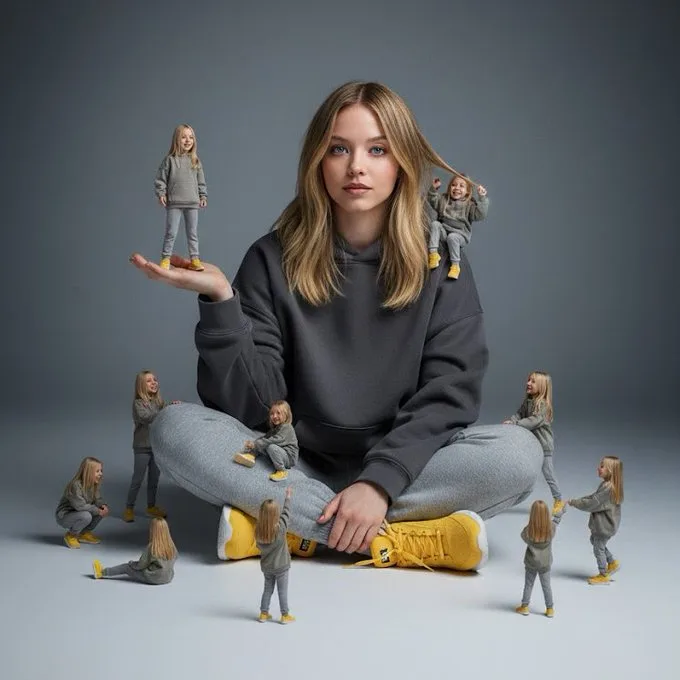 Playful mini me girl — Sonra