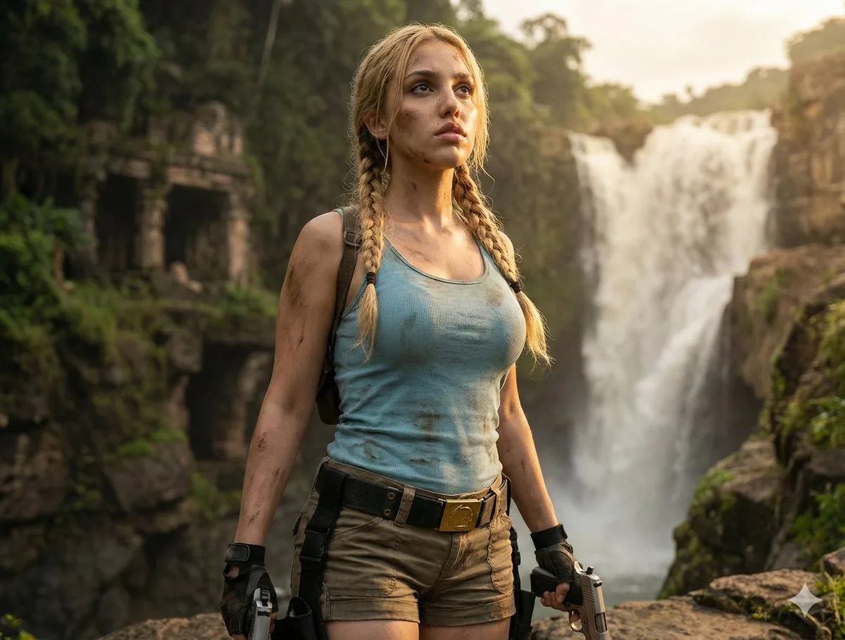 Jungle ruins dual gun goddess — After