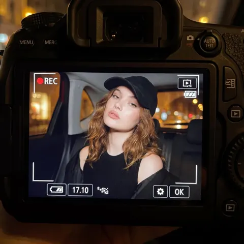 Car night fashion portrait aesthetic