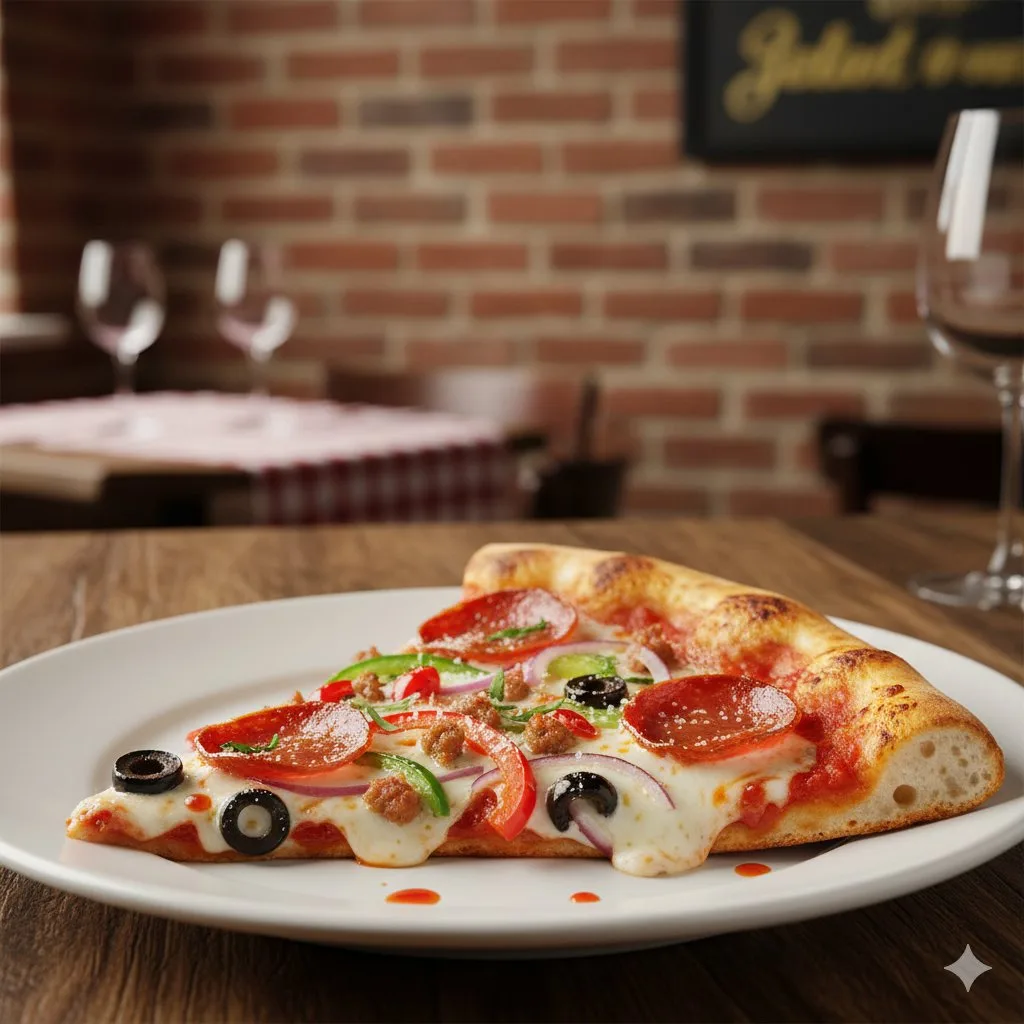 Mouthwatering artisan pizza cheese pull — Sonra