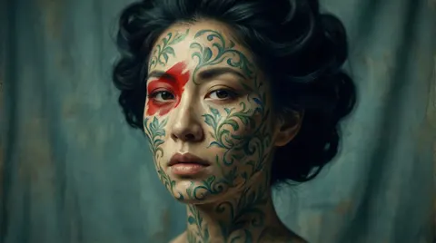 Floral skin cinematic portrait