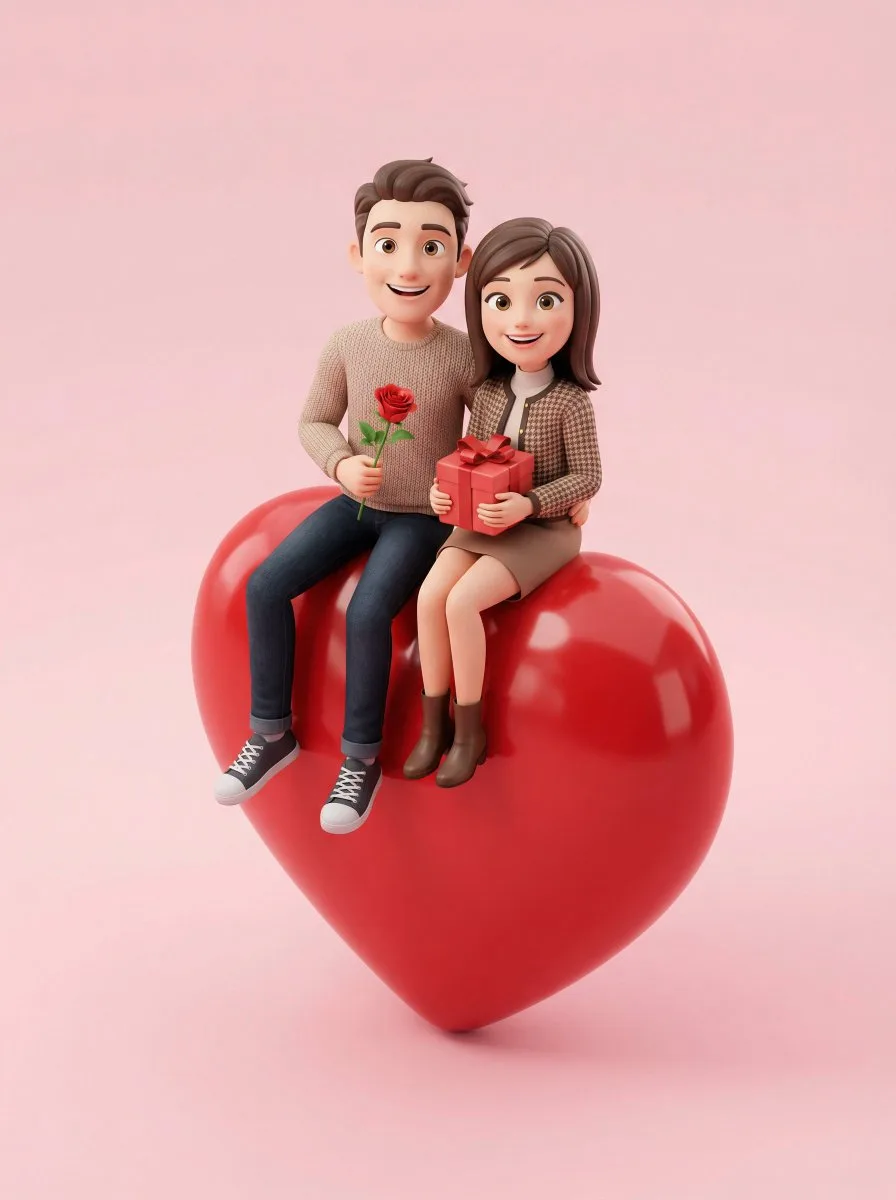 Giant heart sweet couple — After