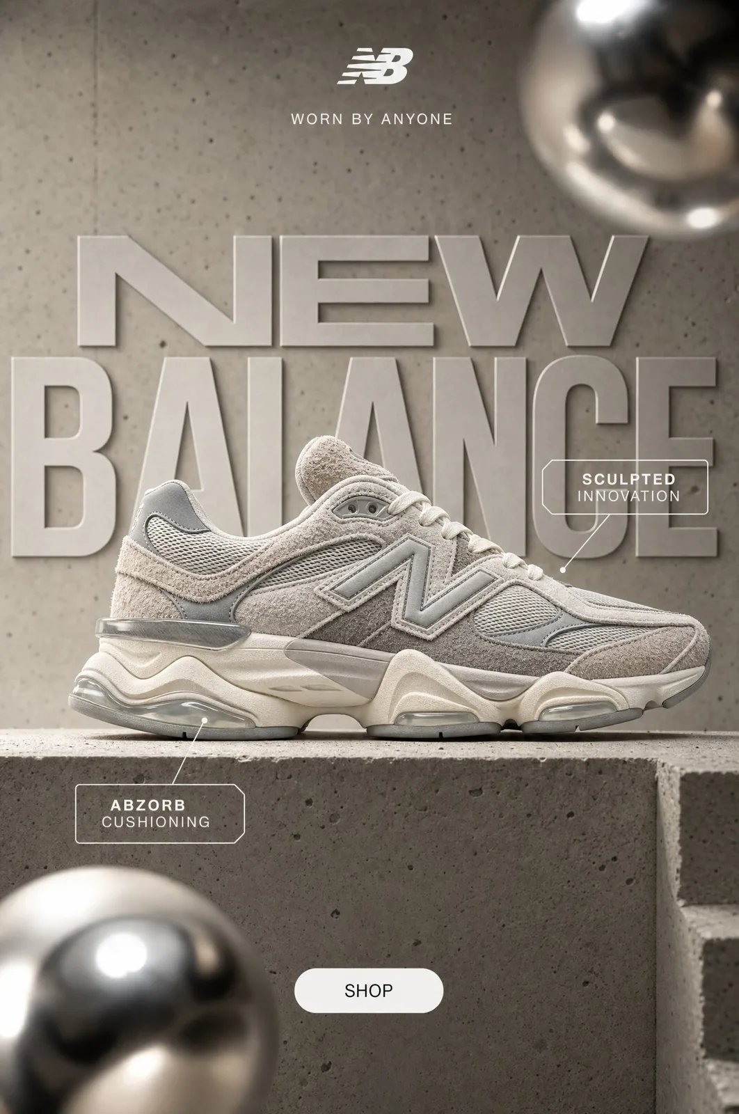 Futuristic asics sneaker commercial photography — Sonra