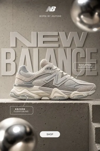 Futuristic asics sneaker commercial photography
