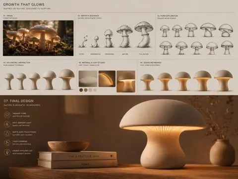 Mushroom lamp design board