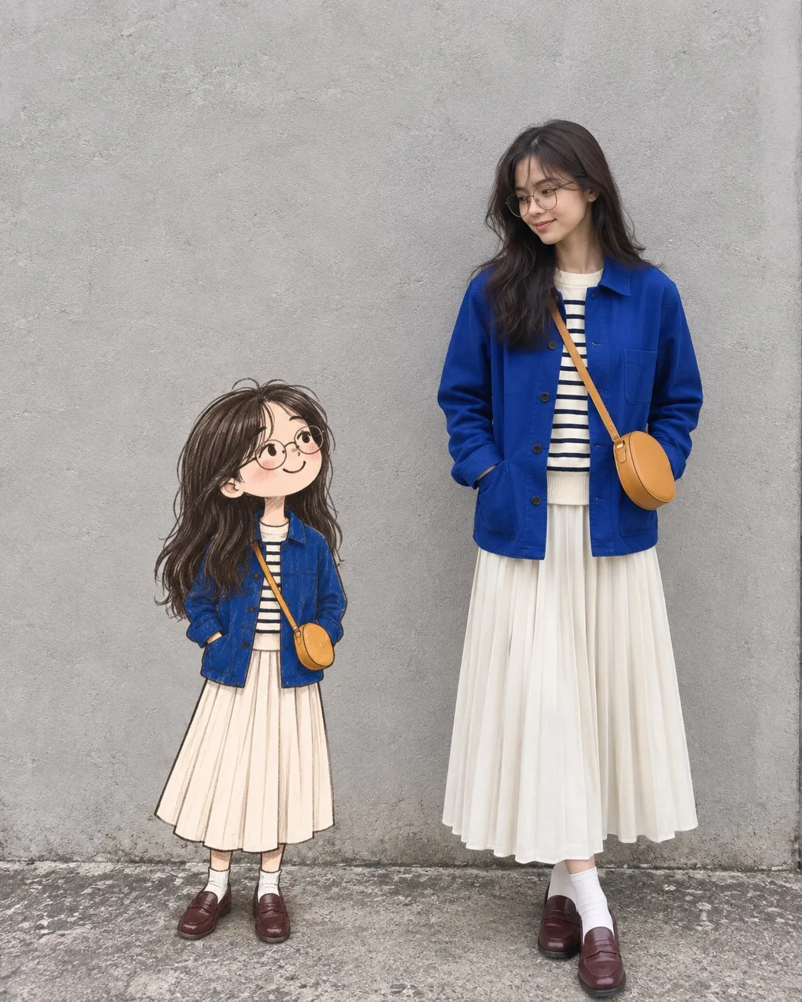 Realistic fashion editorial with hand drawn illustrated counterpart — Sonra