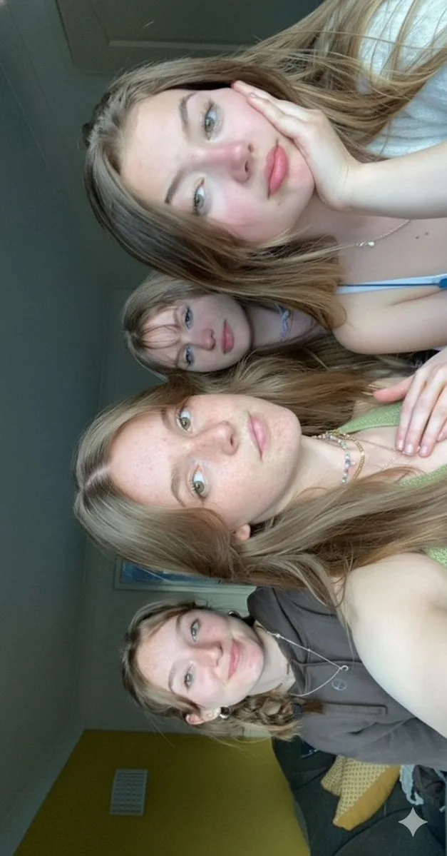 Warm freckled friends selfie — Sonra