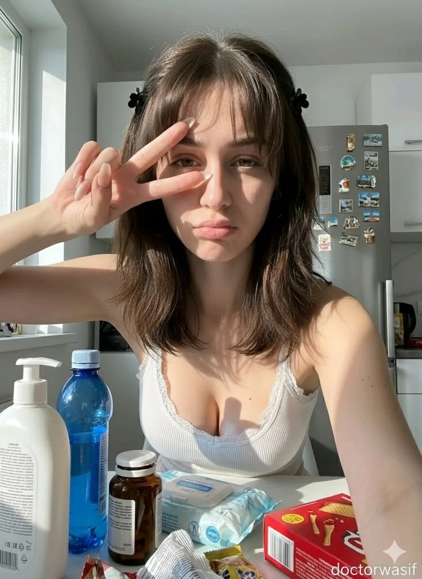 Morning light kitchen selfie — After