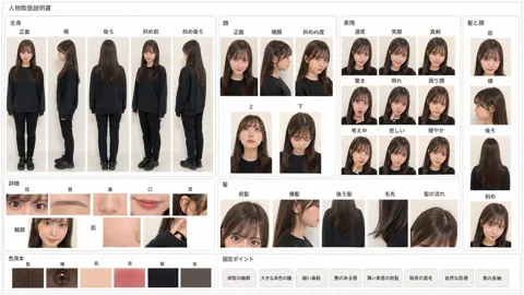 Character instruction manual reproduction consistency