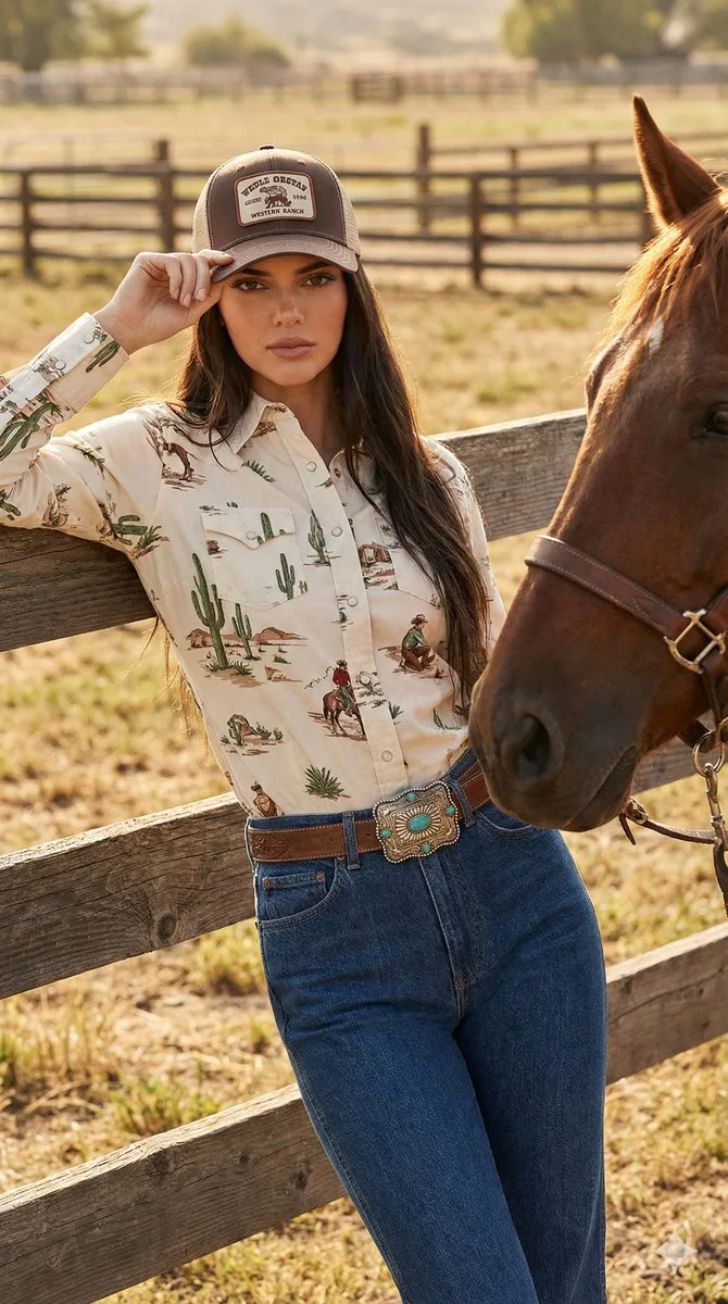 Sunny stable western fashion girl — After