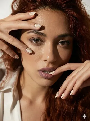 High fashion beauty editorial portrait woman