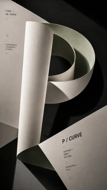 Experimental paper typography poster