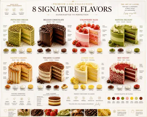 Chinese traditional cakes food infographic