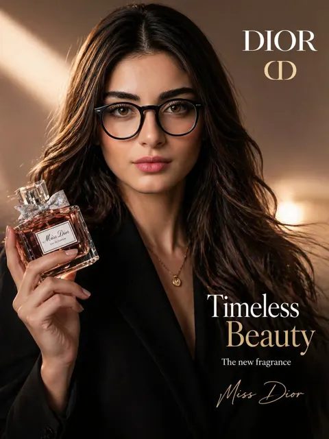 Luxury beauty perfume ad
