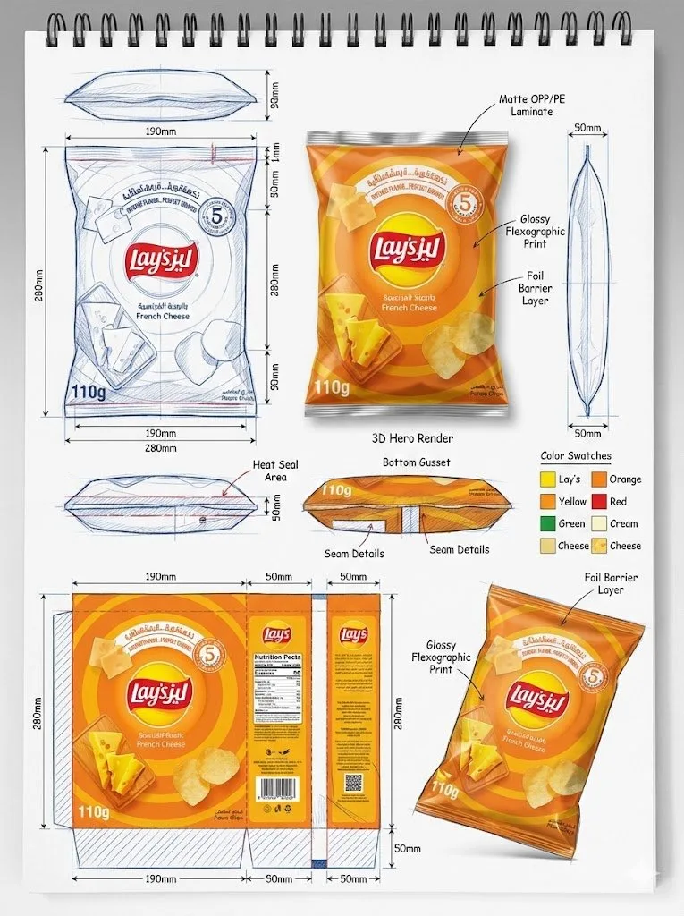 Commercial grade packaging render — Sonra