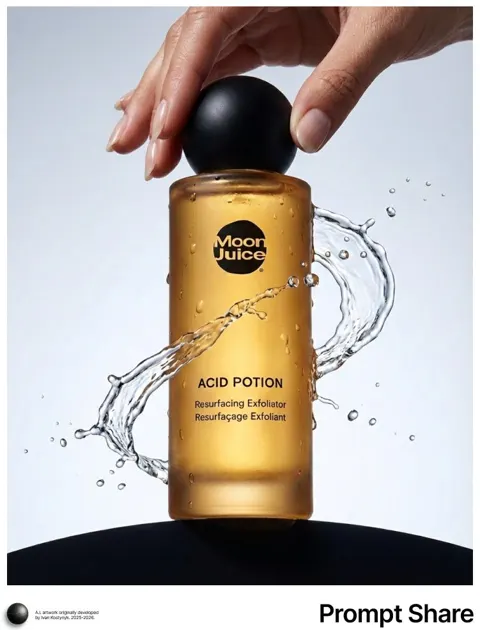 Amber frosted bottle splash
