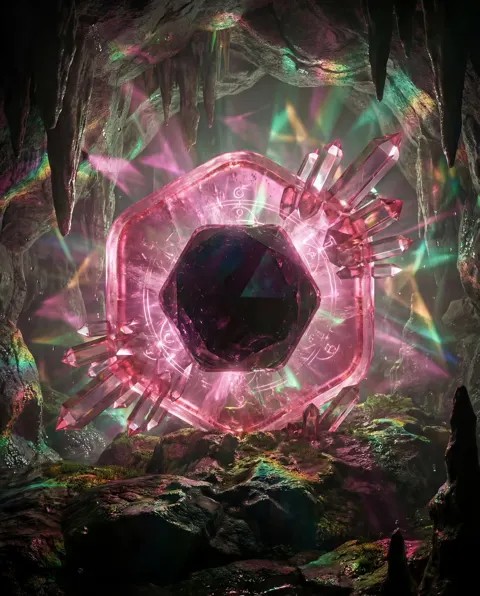 Fantasy prism crystal cave