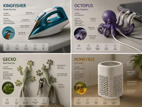 Biomimicry design office products concept grid