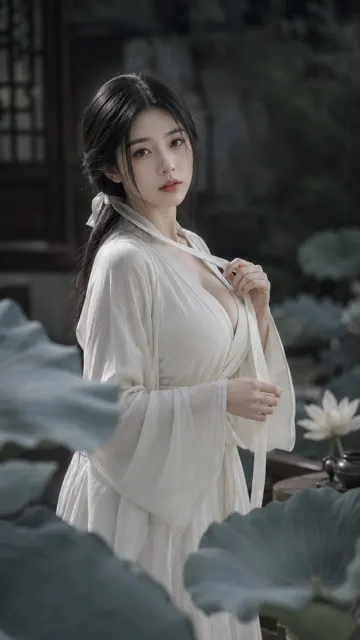 Realistic ancient style portrait new chinese lifestyle