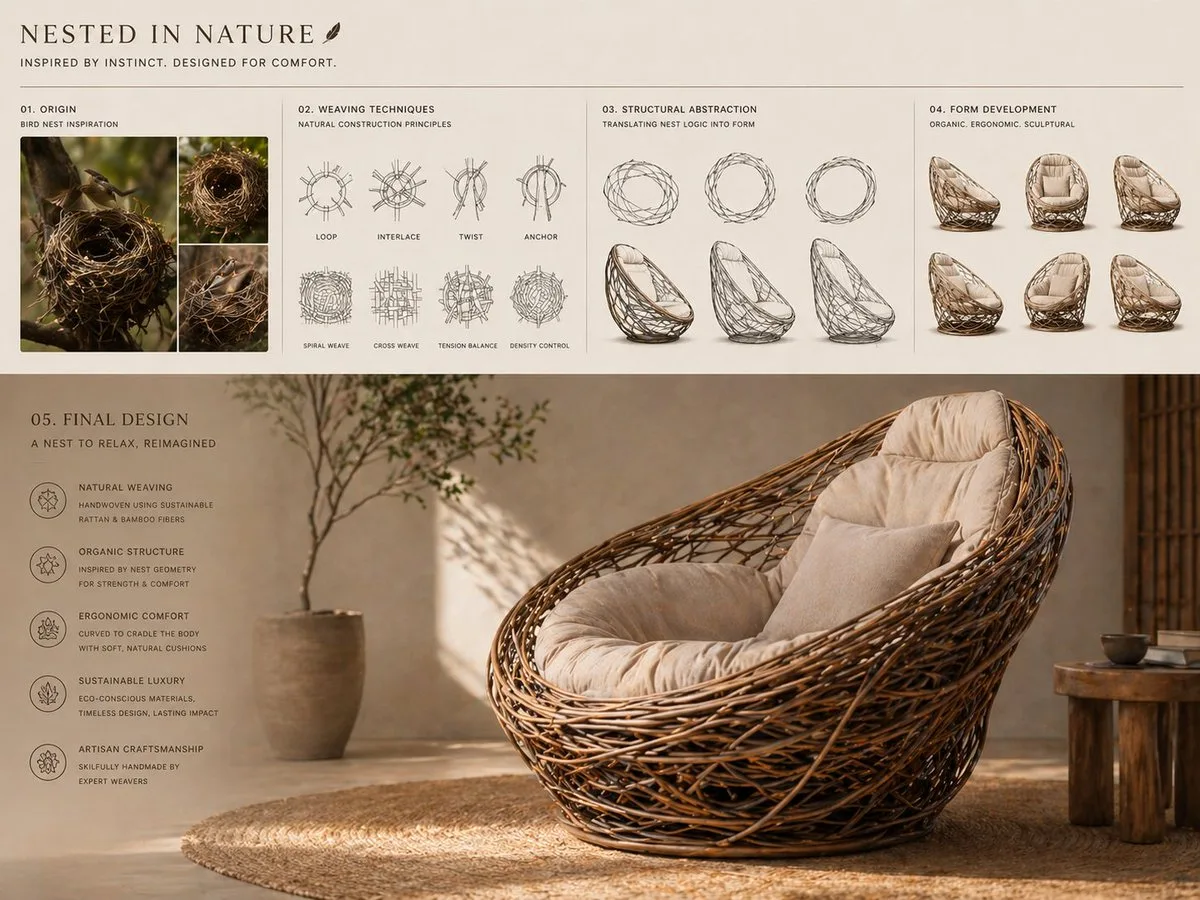 Nest inspired sculpture seat — Sonra