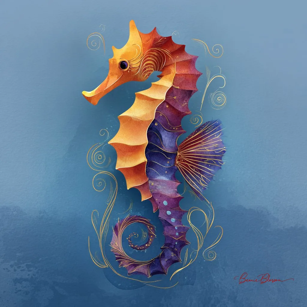 Abstract seahorse colorflow — After