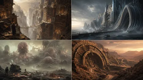 Giant scale symbolic cinematic prompt