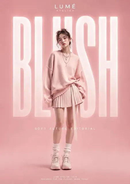 Premium streetwear fashion editorial poster prompt