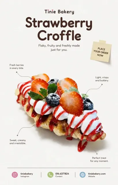 Minimal editorial product poster design