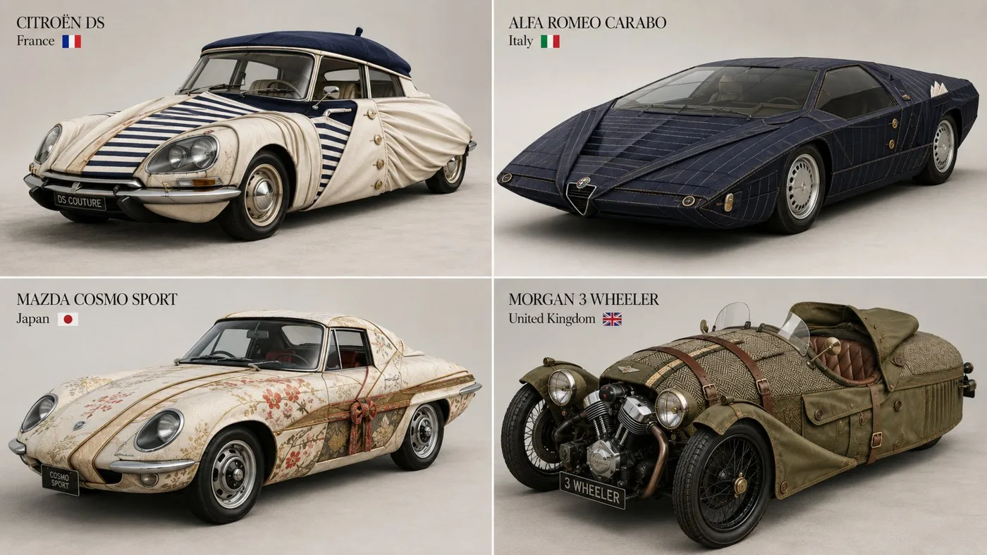 Classic car clothing theme prompt — After