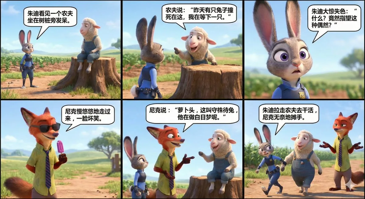 疯狂动物城朱迪和尼克讲小故事-守株待兔 — After