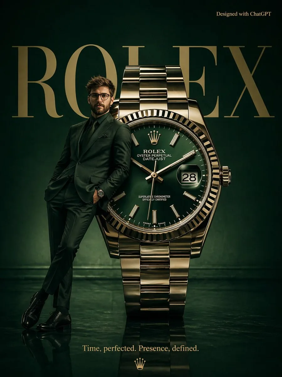 Rolex surrealist luxury poster — Sonra