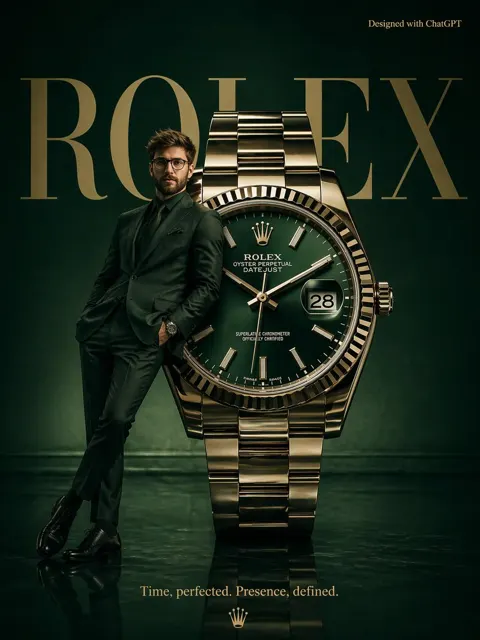 Rolex surrealist luxury poster