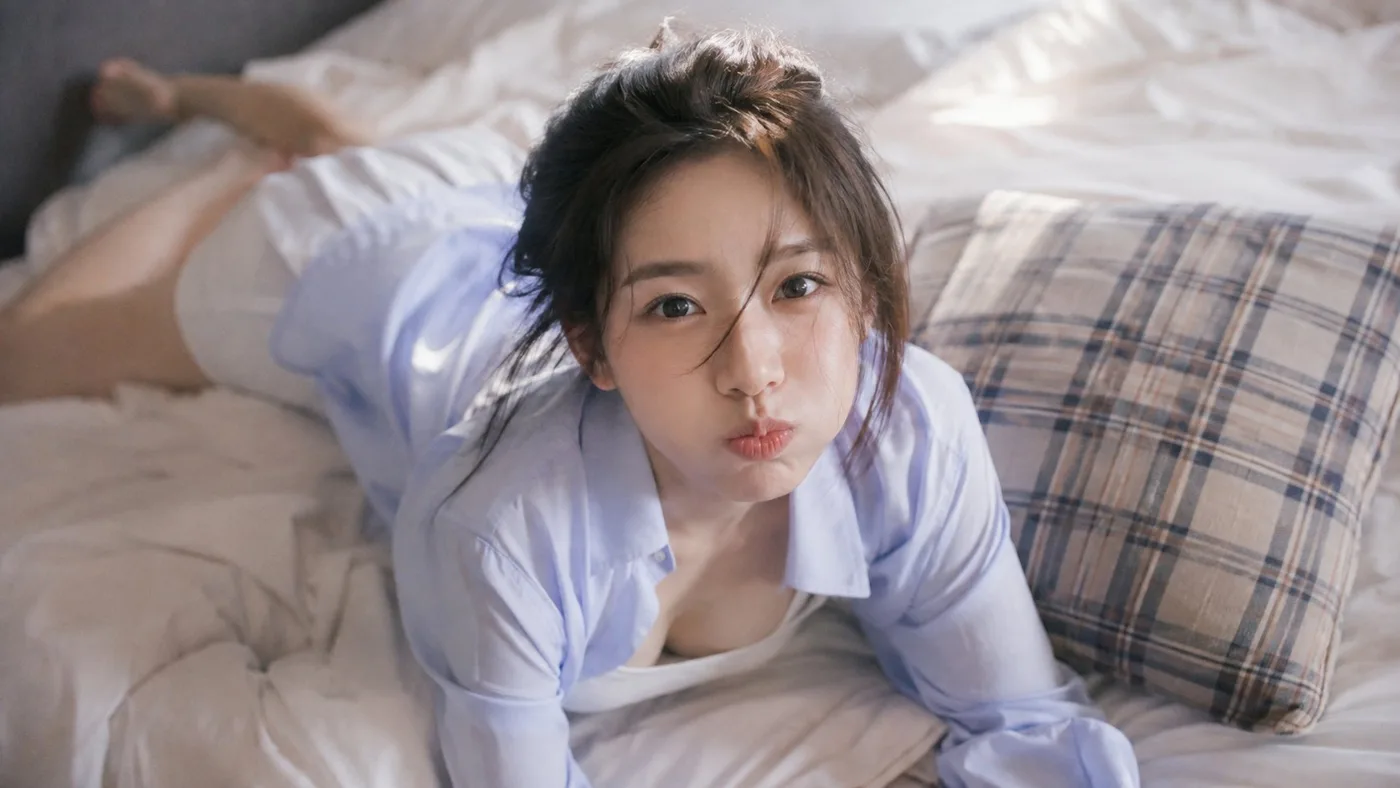Korean style bedroom girlfriend cinematic still — After