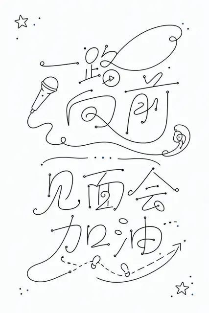 Minimalist handwritten glyphs bookstore sharing banner