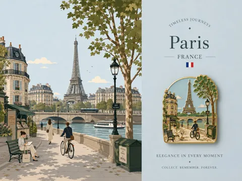 Luxury travel poster split screen design
