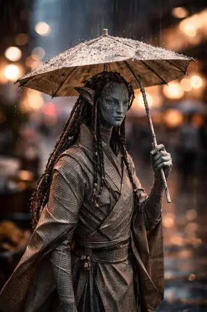 Rainy night newspaper origami cinematic