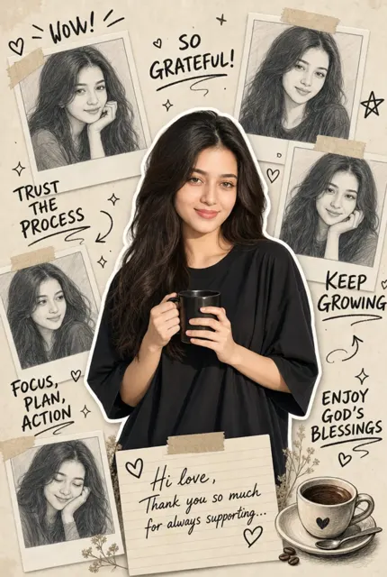 Motivational pinterest aesthetic collage korean girl