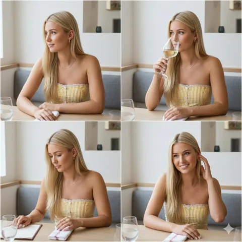 Bright summer dining blonde wine