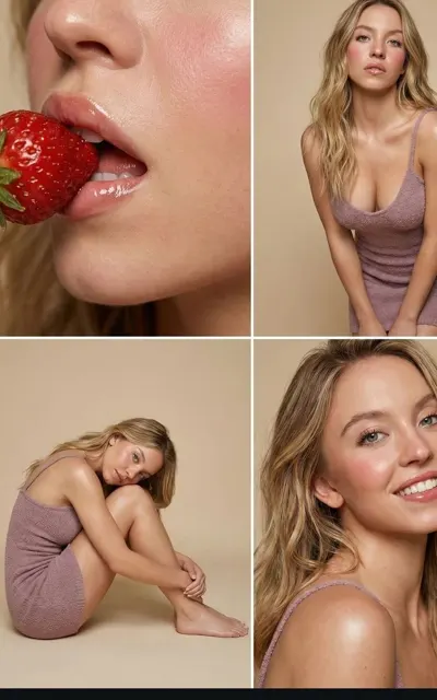 Glossy skin strawberry closeup