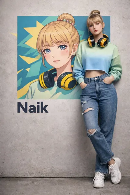 Realistic girl anime avatar