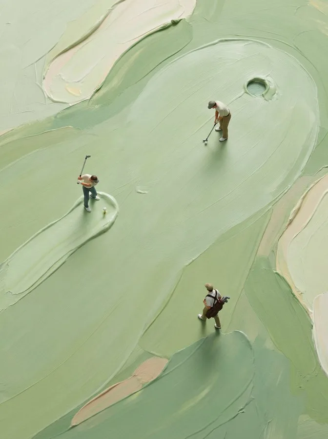 Surreal sport on abstract field — Sonra