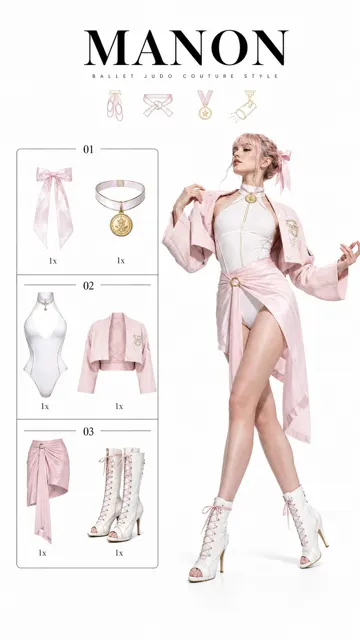 Manon fashionable ballet judo cosplay