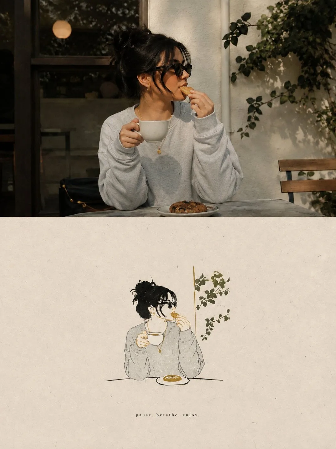 Nostalgic editorial photo to sketch artbook page 1788353733407 — Sonra