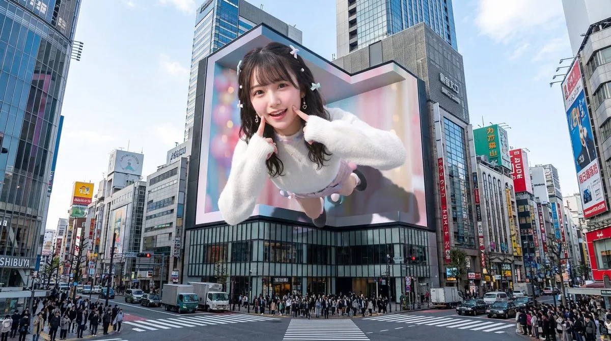 Bustling shinjuku 3d screen wonder — Sonra