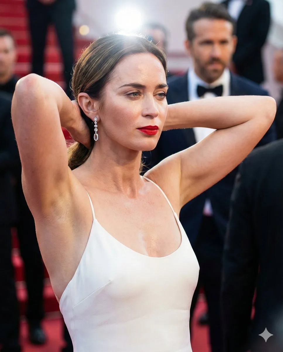 Red carpet flash realistic skin texture — Sonra