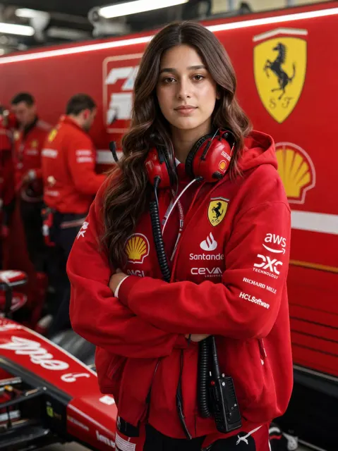 Ferrari f1 paddock portrait face preservation