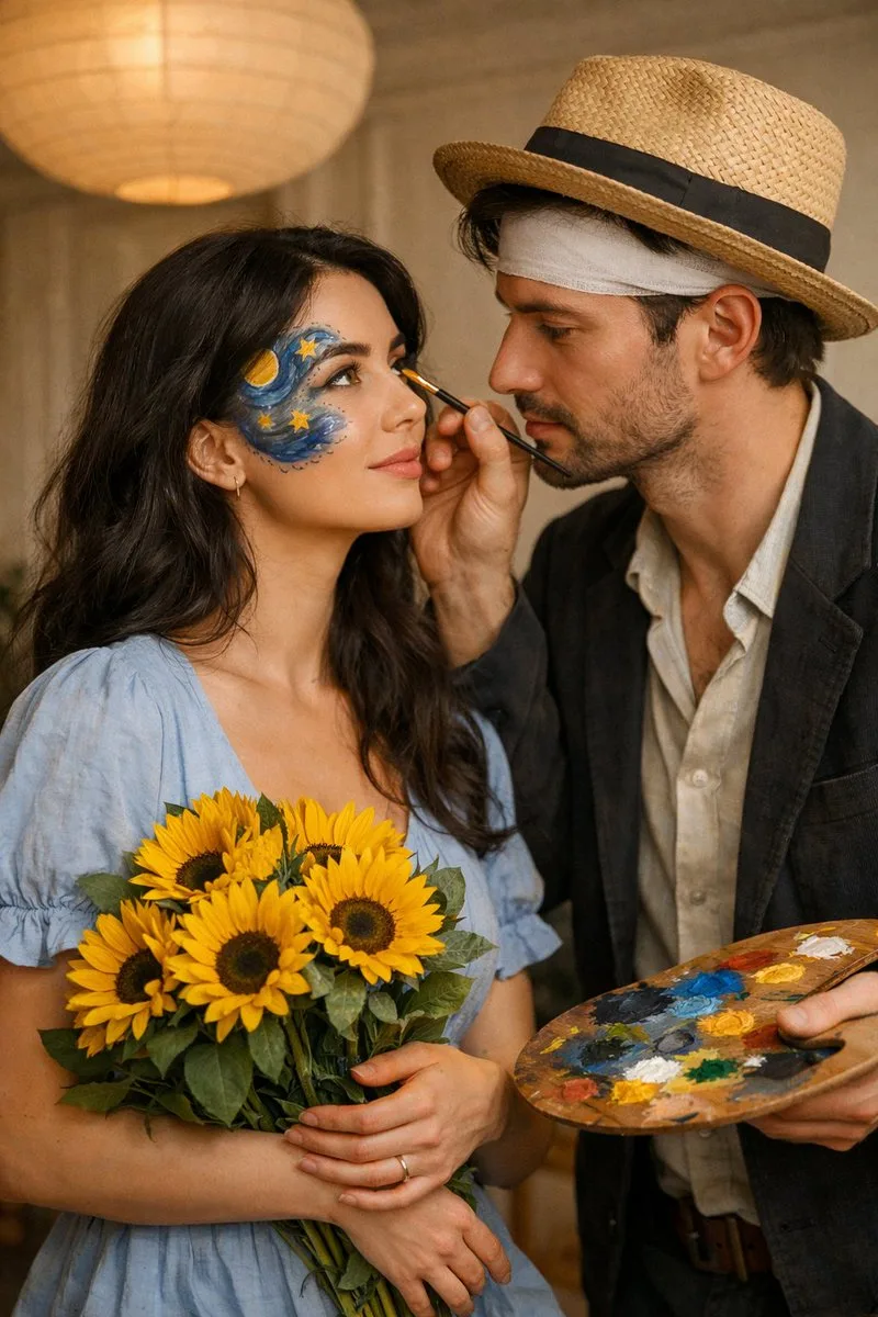 Starry night couple portrait — Sonra